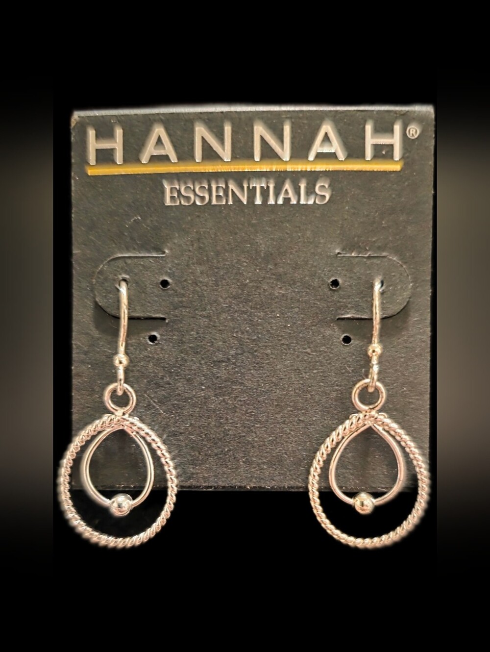 Silvertone Teardrop Dangle Earrings